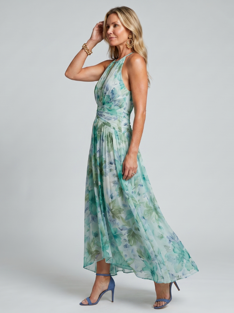 Valentina | Vestido Floral Agua