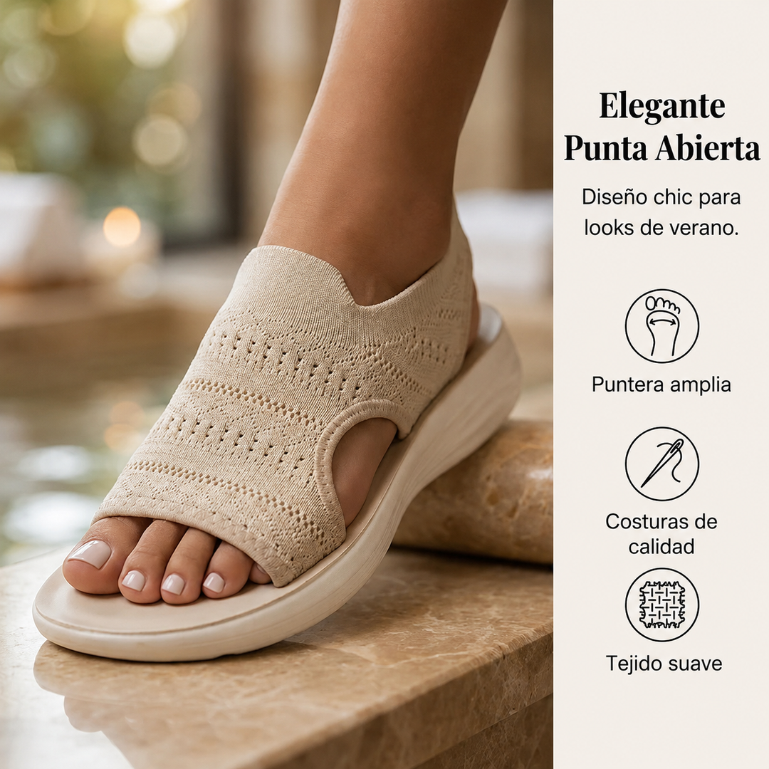 Luna | Sandalias de Plataforma Transpirables con Correa Elástica