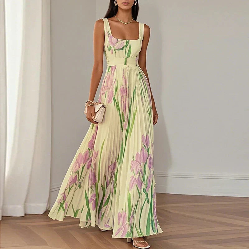 Oriah | Vestido Largo Floral de Corte A
