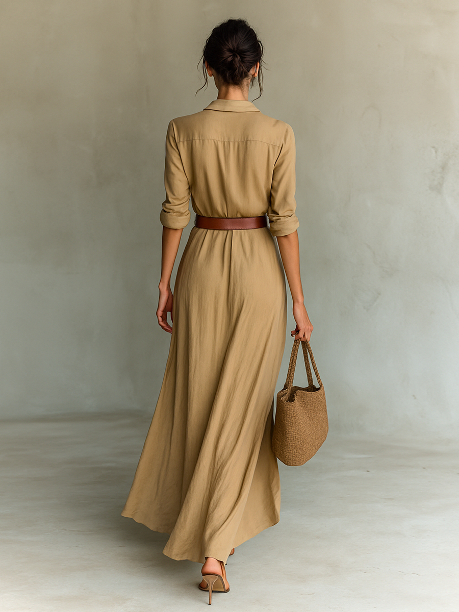 Sofia • Maxi vestido con cinturón