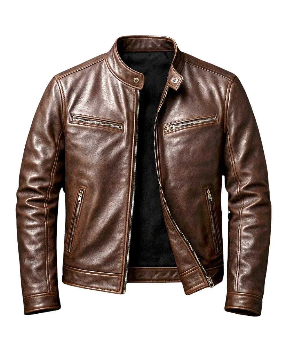 Chaqueta Biker Efecto Piel