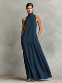 Macarena | Vestido largo negro minimalista