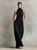 Macarena | Vestido largo negro minimalista