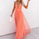 Ginevra | Vestido Largo Coral Radiante