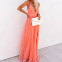 Ginevra | Vestido Largo Coral Radiante