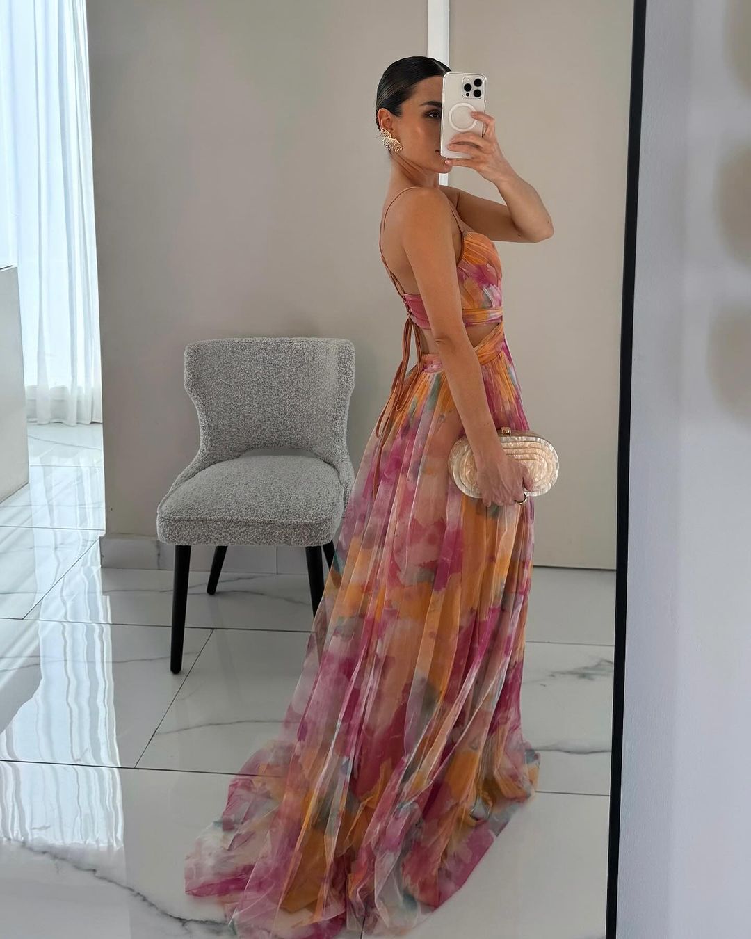 Giselle | Elegante Vestido Largo con Estampado Floral