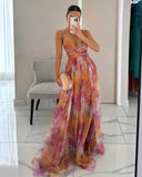 Giselle | Elegante Vestido Largo con Estampado Floral