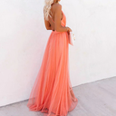 Ginevra | Vestido Largo Coral Radiante