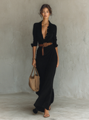 Sofia • Maxi vestido con cinturón