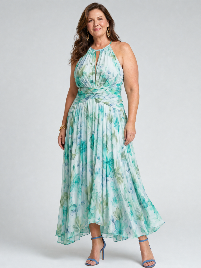 Valentina | Vestido Floral Agua