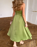 Liora | Abito Midi Elegante Senza Spalline