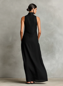 Macarena • Vestido largo negro minimalista