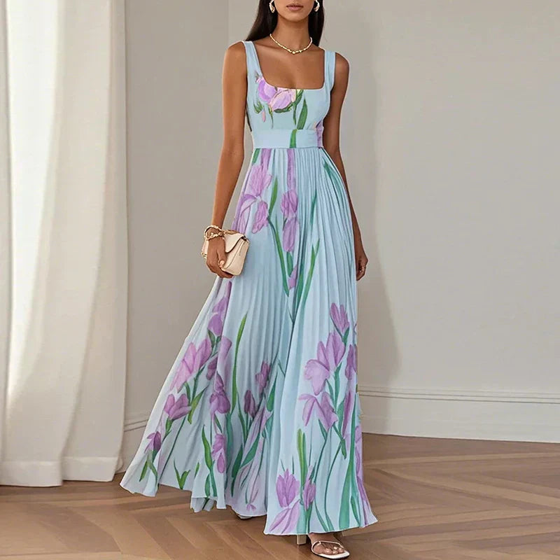Oriah | Vestido Largo Floral de Corte A