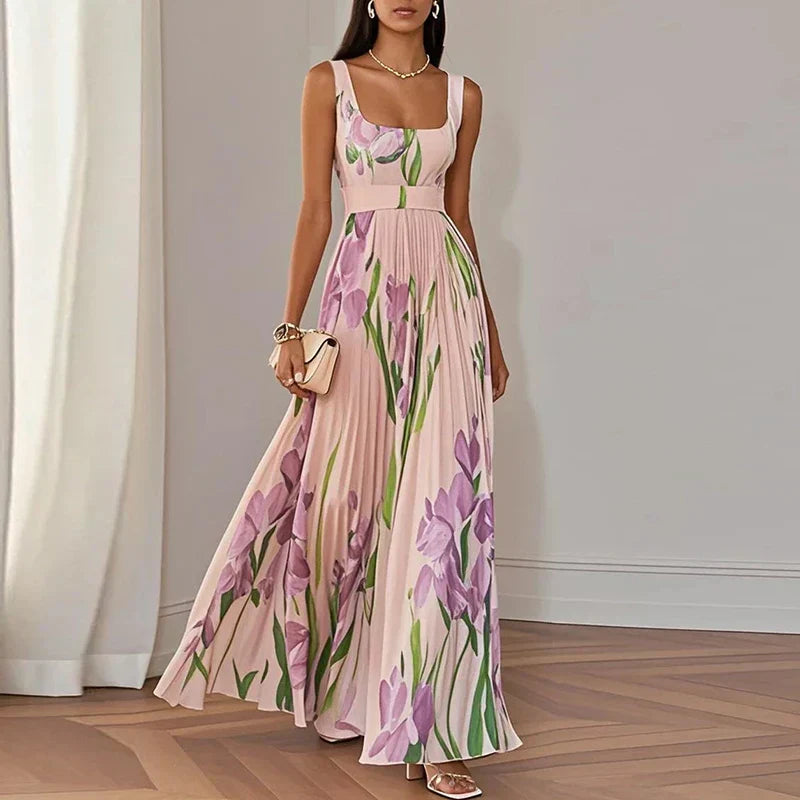 Oriah | Vestido Largo Floral de Corte A