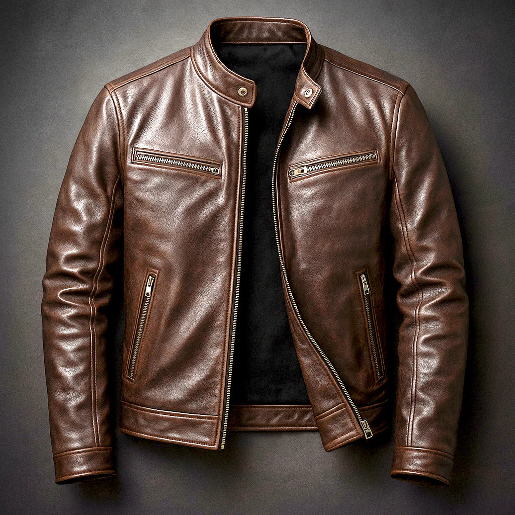 Chaqueta Biker Efecto Piel