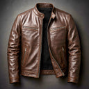 Chaqueta Biker Efecto Piel