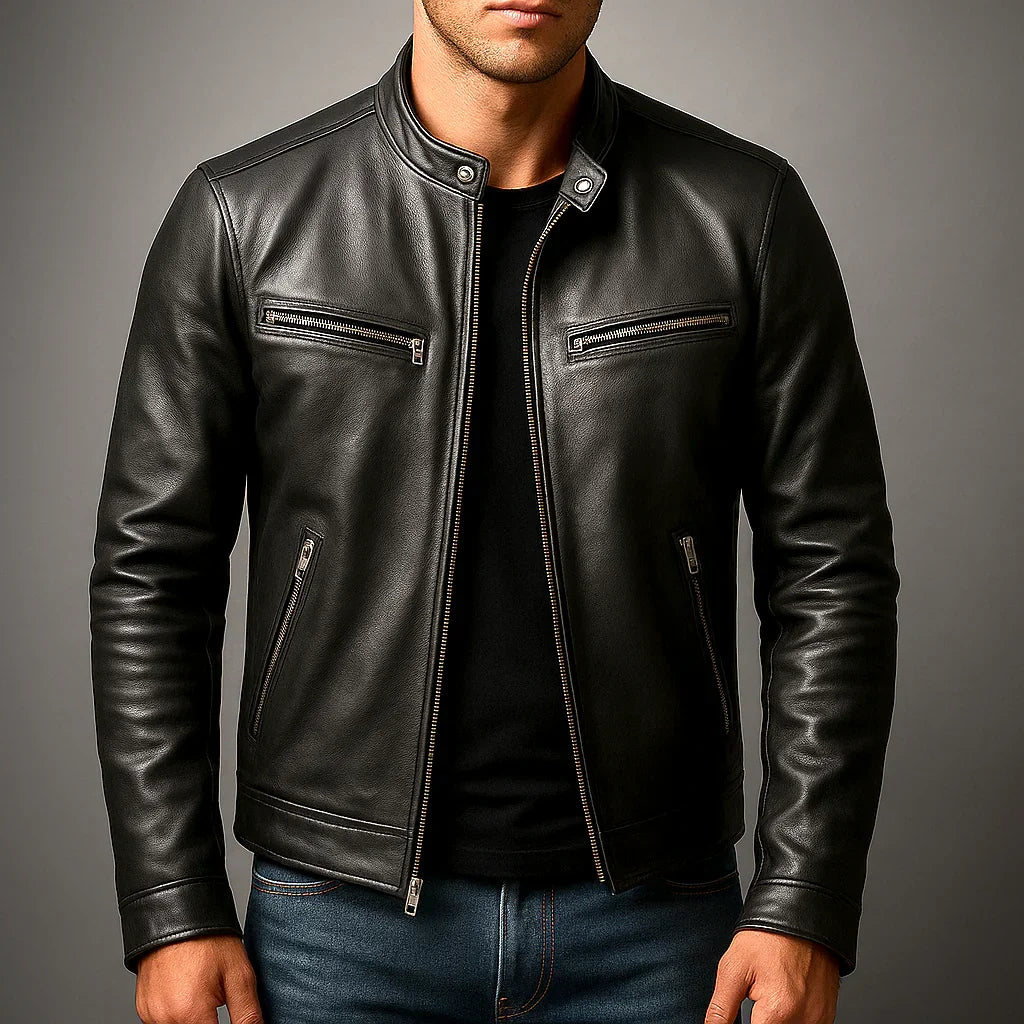 Chaqueta Biker Efecto Piel