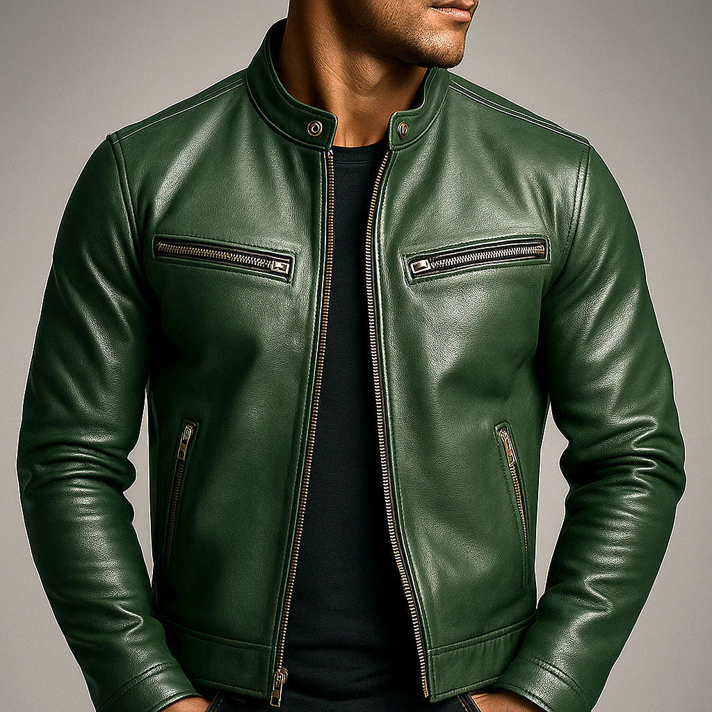 Chaqueta Biker Efecto Piel