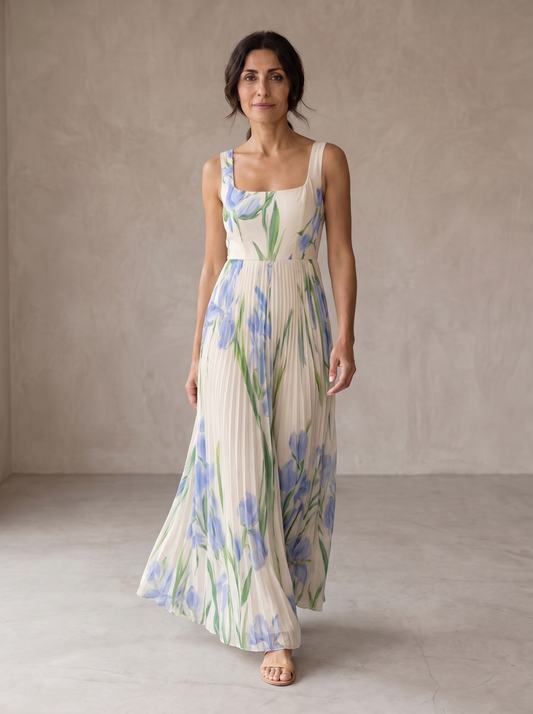 Oriah | Vestido Largo Floral de Corte A
