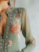 Boho Verde | Blusa Bordada Floral