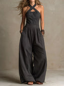Clara | Mono con un elegante escote cruzado